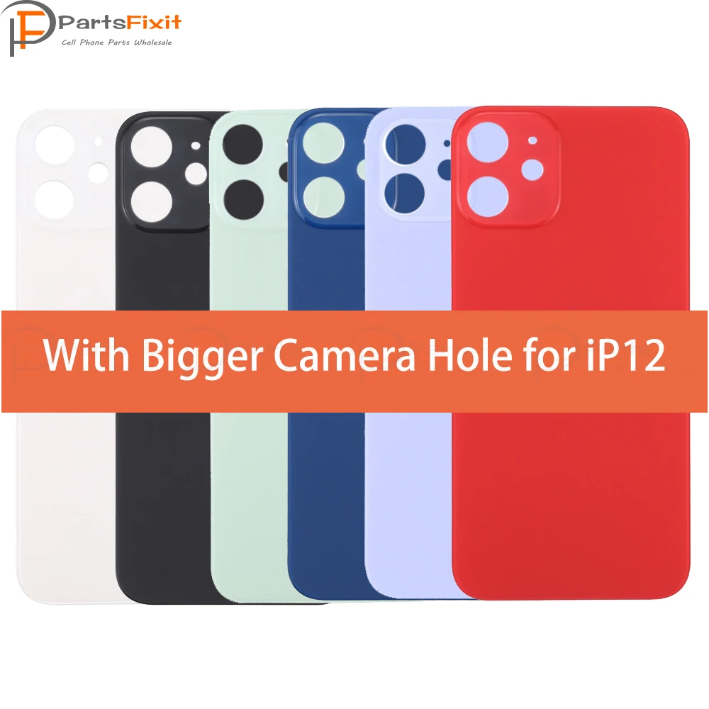 Заднее стекло премиум-класса для iPhone 12 с большим отверстием камеры 5 шт. |
