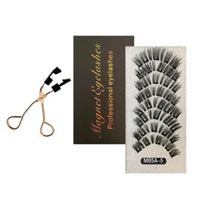 

3D Magnetic Mink Lashes Natural False Eyelashes With Tweezers Dramatic Volume Fake Lashes Makeup Eyelash Extension Silk Eyelashe