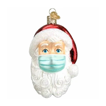 

Santa Claus Wearing A Mask Xmas Ornament Personalized Santa Claus Of Ornament 2020 Christmas Holiday Decor Tree Pendant Decor