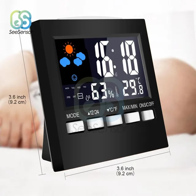 温度と湿度 音声制御 タイマー 電子デスクのためのUSB/aaaデジタル時計