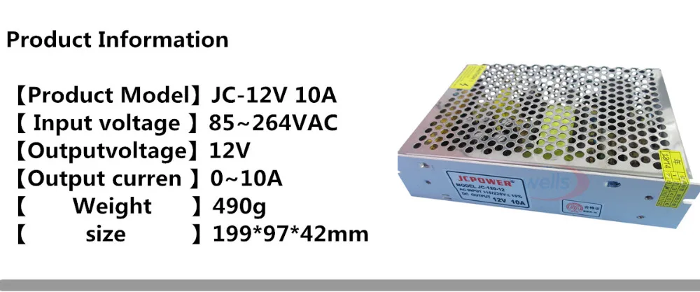 DC12V Светодиодный источник питания 1A/2A/3A/5A/8.5A/10A/12.5A/15A/20A/25A/30A/40A/50A/60A светодиодный светильник