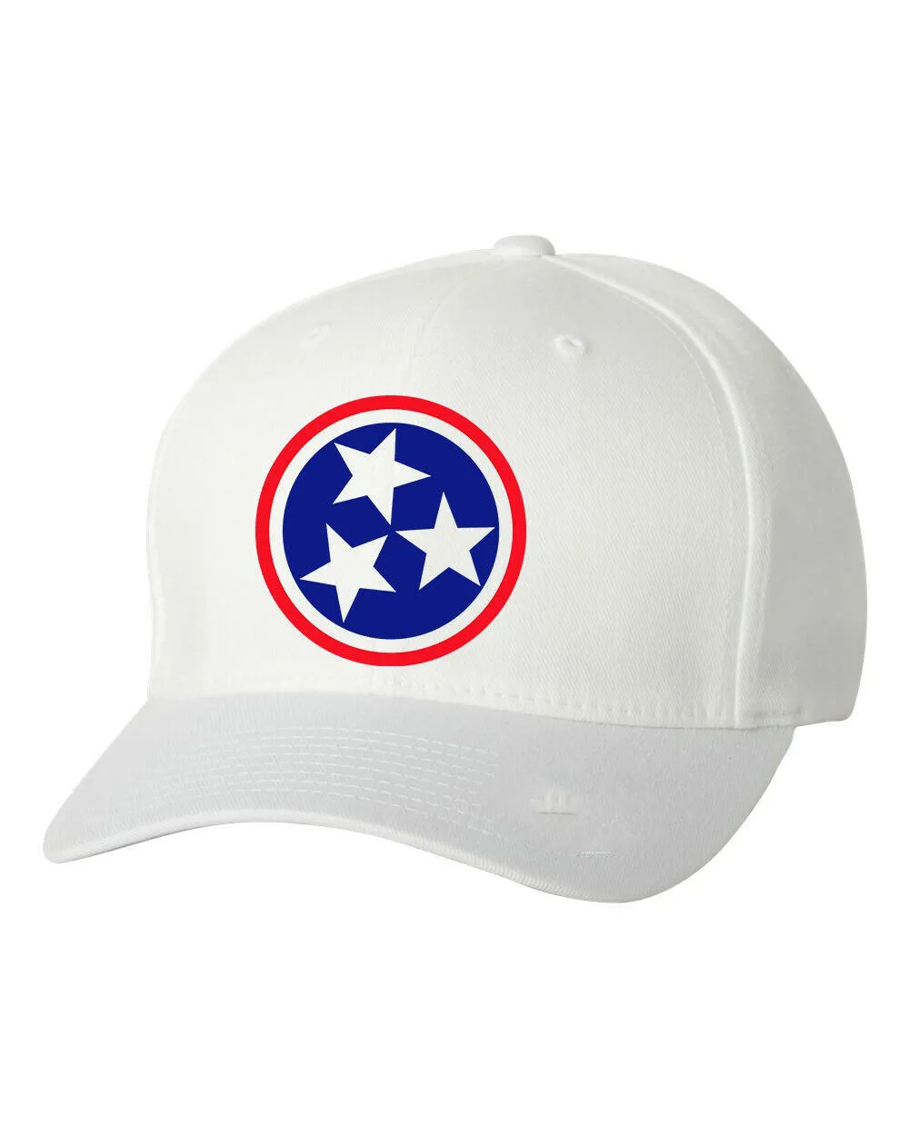 Бейсбольная кепка Tennessee USA STATE 3 STARS с принтом символа - Цвет: Белый