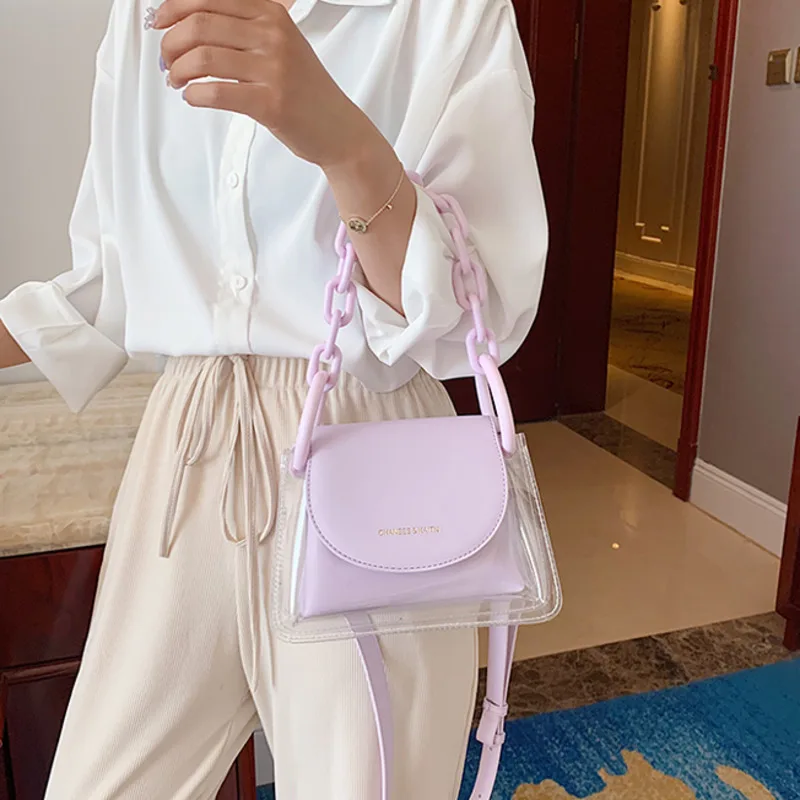 Sac Main Femme мини Маленькая прозрачная сумка женская сумка-кошелек с квадратной