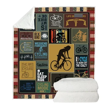 

Large Size Outdoor Life Double-Sided Super Soft Luxurious Sherpa Fleece Throw Blanket For Bed Sofa Couch Travel Supplies