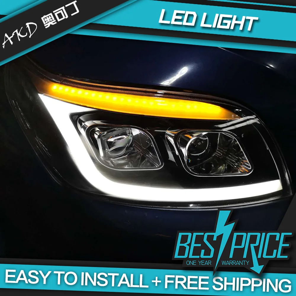 AKD Faros Delanteros LED Para Chevrolet Aveo Accesorios De Haz De Bi 