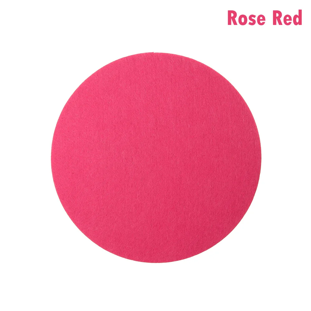 rose red 1 шт. в скандинавском стиле, круглая фетровая доска для заметок с буквами, самоклеящаяся доска для записей, заметок, графиков, фото, демонстрационная доска, наклейка на стену, офисный орнамент - Цвет: rose red