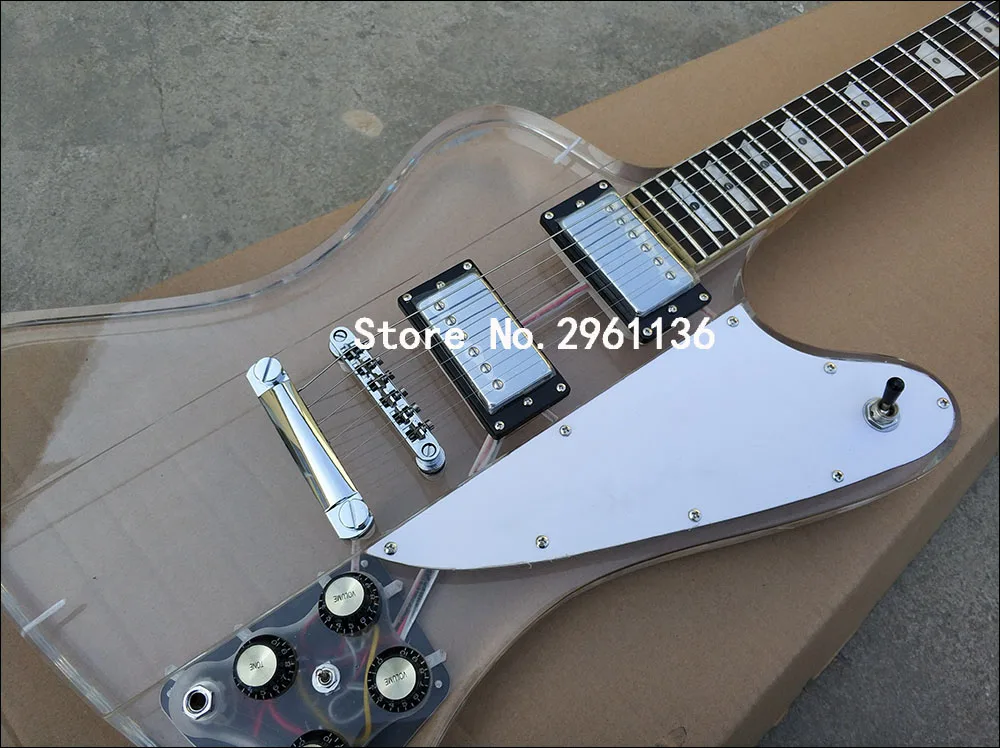 Высококачественная китайская электрогитара, акриловая гитара со светодиодный подсветкой, электрогитара на заказ