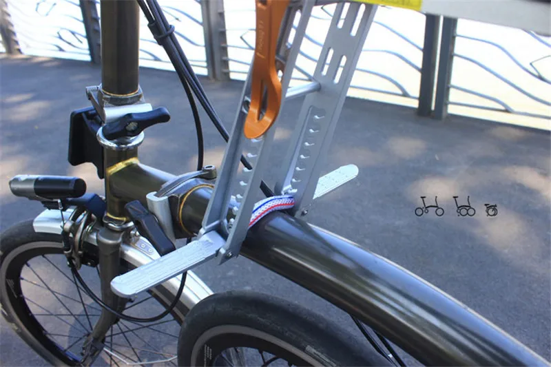 Новое складное детское безопасное седло для Brompton, складное Велосипедное Сиденье, быстросъемное складное седло для родителей и детей из алюминиевого сплава