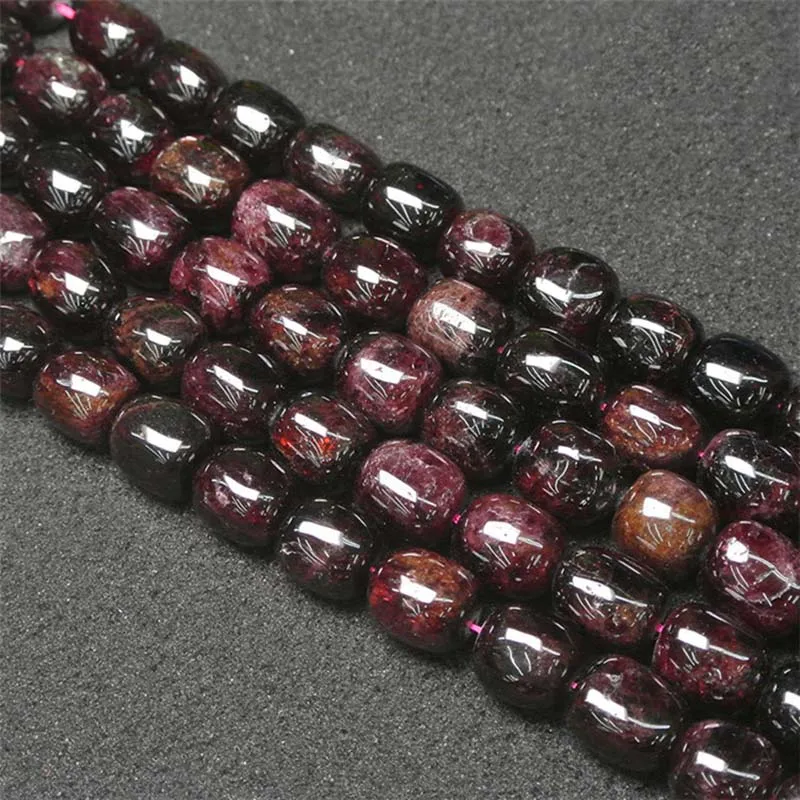 9-14mm Natural smooth Garnet irregular oval Stone Beads For DIY necklace bracelet jewelry making 15 