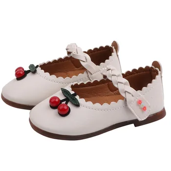 

Autumn Kids Baby Girl Shoes Soft Sole Shoes Anti-slip Fruit Cherry Printed Sandals Casual Walking Shoes