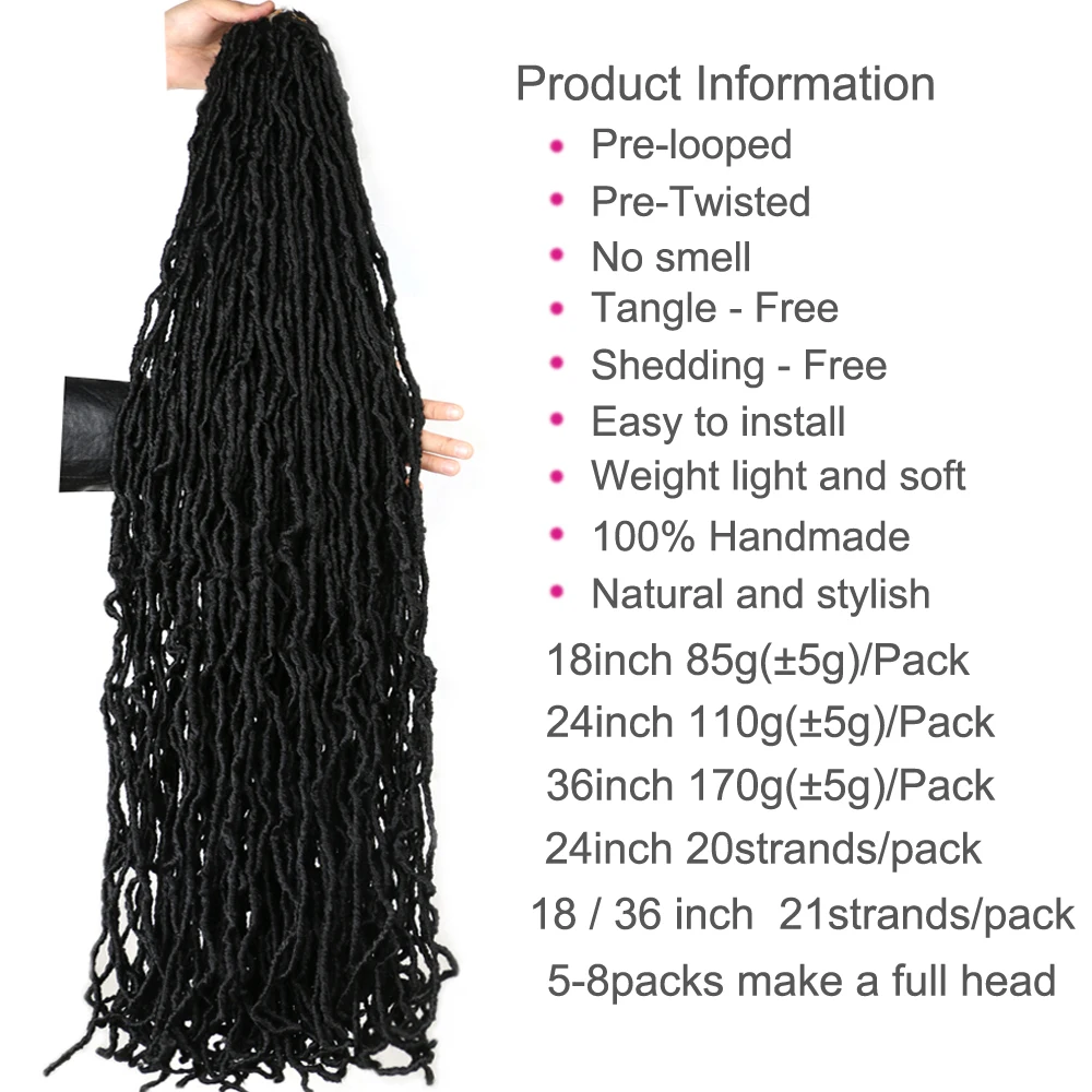 faux locs crochê cabelo polegada natural encaracolado dreadlocks extensões de cabelo fechaduras crochê tranças para mulher