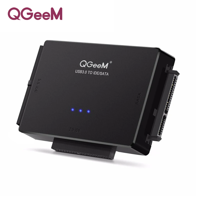  QGeeM SATA to USB IDE Adapter USB 3.0 2.0 Sata 3 Cable for 2.5 3.5 Hard Disk Drive HDD SSD USB Conv