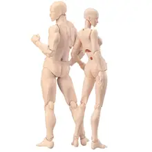 VAlink 13-15cm Artists Sketch Movable Limb Action Figure Model,Flexible Body Human Mannequin Kit,Articulated Kids Student Assemble Painting Toy,with Display Base and Pose Parts A Gray