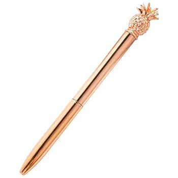 

2pcs/lot Creative pineapple shape ballpoint pen custom logo advertising stationery gift pens black blue ink wholesale
