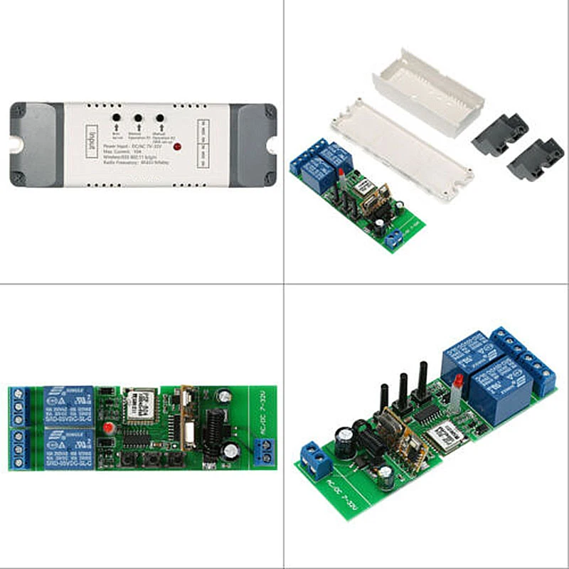  eWeLink 1CH/2CH Smart Wireless Timer Switch Module + 433mHz RF Controller Kit - 4000189016383