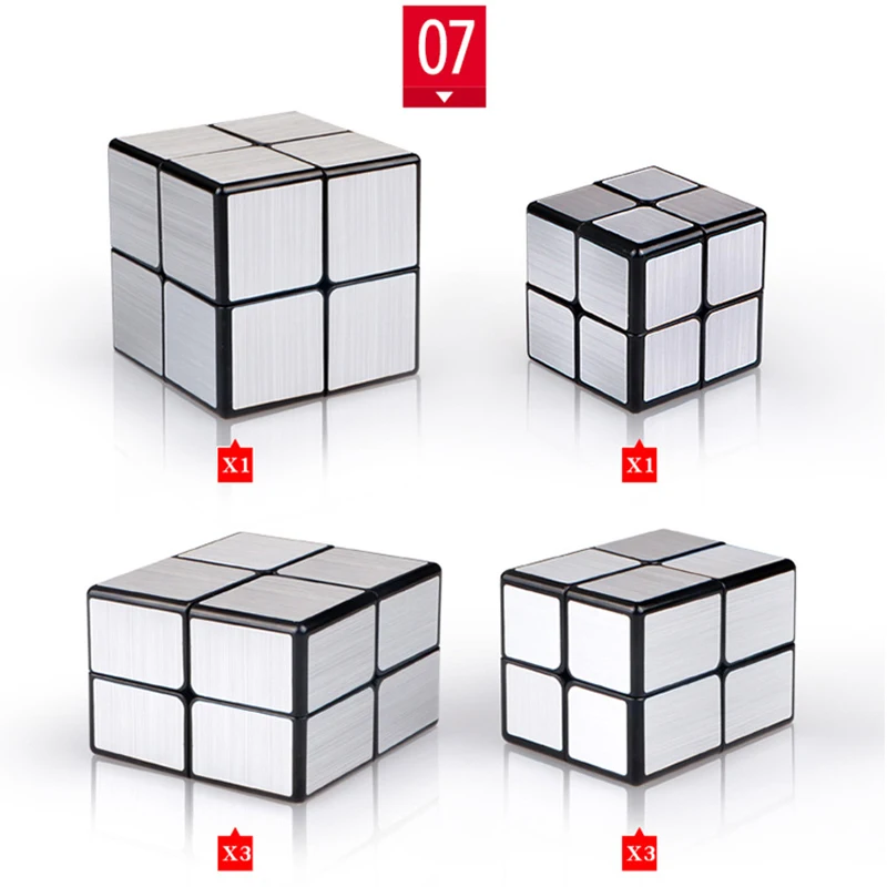 Qiyi зеркальный куб 2x2 Скорость Cube 2x2x2 магический куб Золотой/Серебряный Профессиональный Скорость Волшебная головоломка, куб, Cubo Magico, Обучающие игрушки-пазлы