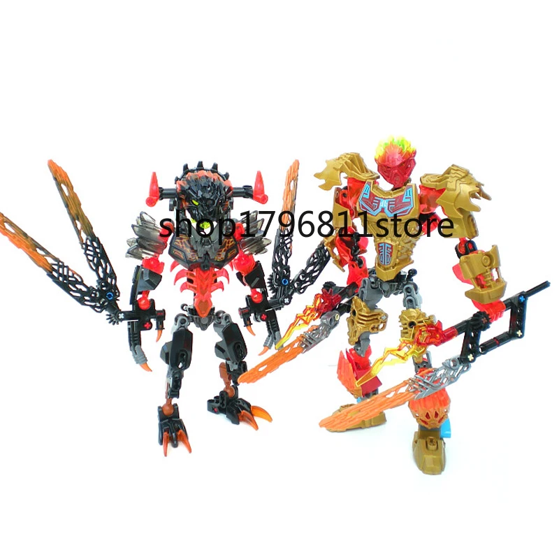 KSZ 613 2 Биохимический воин Bionicle Лава чудовище строительные блоки кирпичи Детский