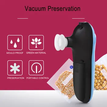 

USB Handheld Vacuum Pump Automatic Vacuum Sealer Electric Food Storage Vacuum Sealer Packaging Machine