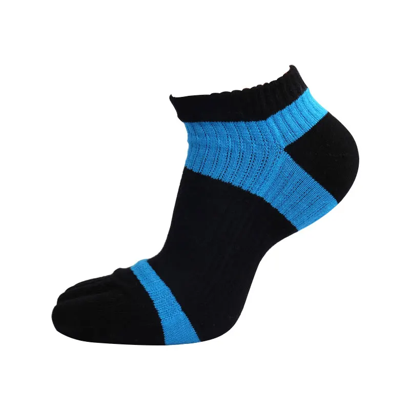 Men's Cotton Finger Socks Breathable Five Toe Socks Pure Color Sock Cycling Sweat Absorbent Ankle Socks