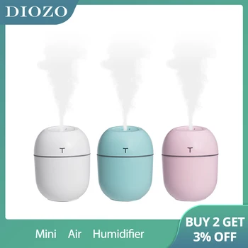 

DIOZO Ultrasonic Mini Air Humidifier 200ML Aroma Essential Oil Diffuser Home Car USB Fogger Mist Maker with LED Night Lamp