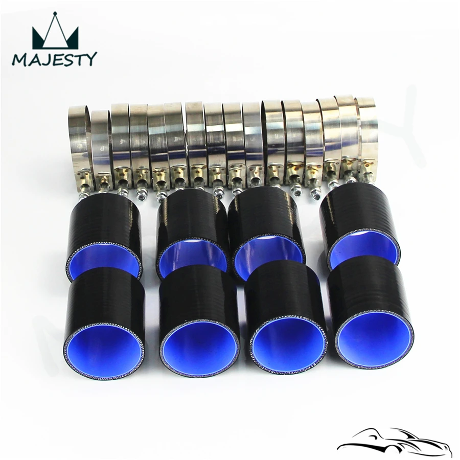 Alloy Pipe Hose 2.5/" 63mm Universal Intercooler BOV Turbo Blow Off Valve Kit