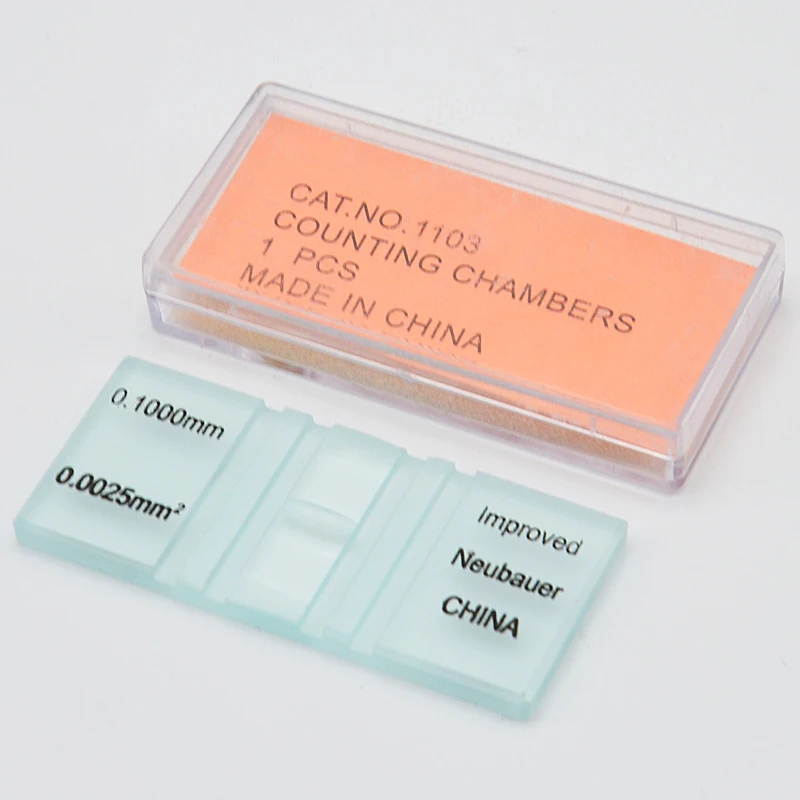 Cámara de conteo Neubauer para el conteo de células de la sangre, dispositivo para el conteo de hemocitómetro, instrumentos experimentales mejorados