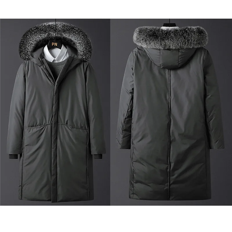 Promotion TFETTERS Men Brand 2019 New  Down Jacket Men Winter White Duck Down Jacket Business Long Thick Winter Coat Puffer Jacket Men