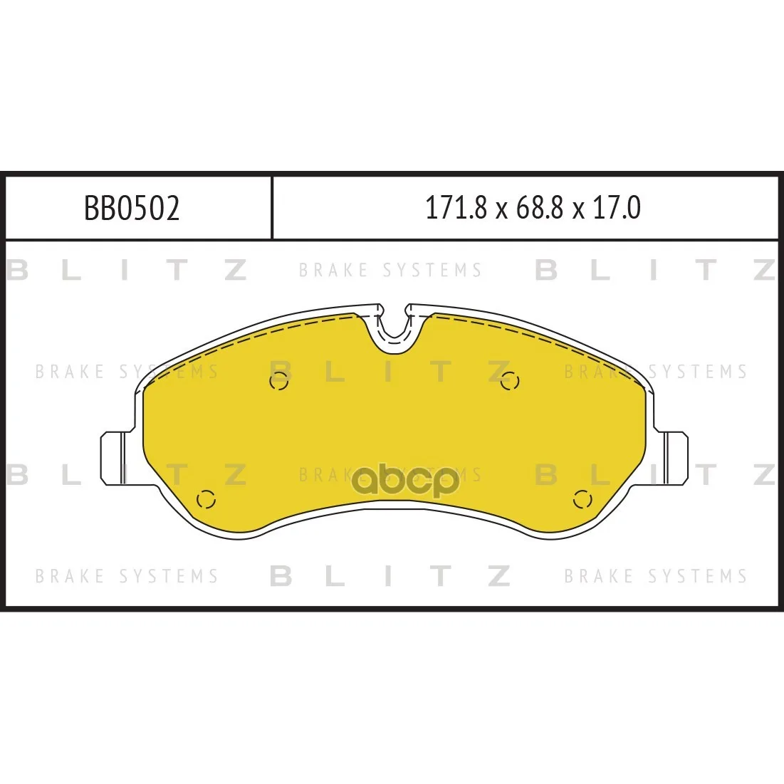 Колодки Тормозные Дисковые Blitz арт. BB0502