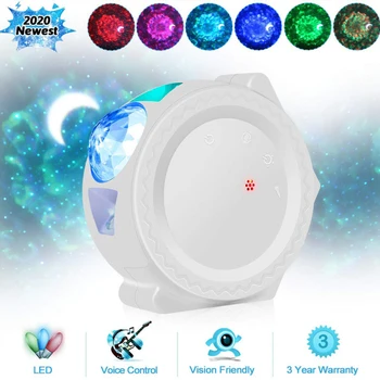 

Starry Sky Projection Lamp Led Touch Voice Control Smart Bluetooth Music Sky Star Lamp Usb Charging 360° Night Lighting Lamp