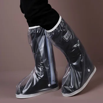 

1PC Reusable Waterproof High-top Shoe Cover Motorcycle Bike Rain Boots Unisex Shoes Protectors Fashion Rain Boots Thickened