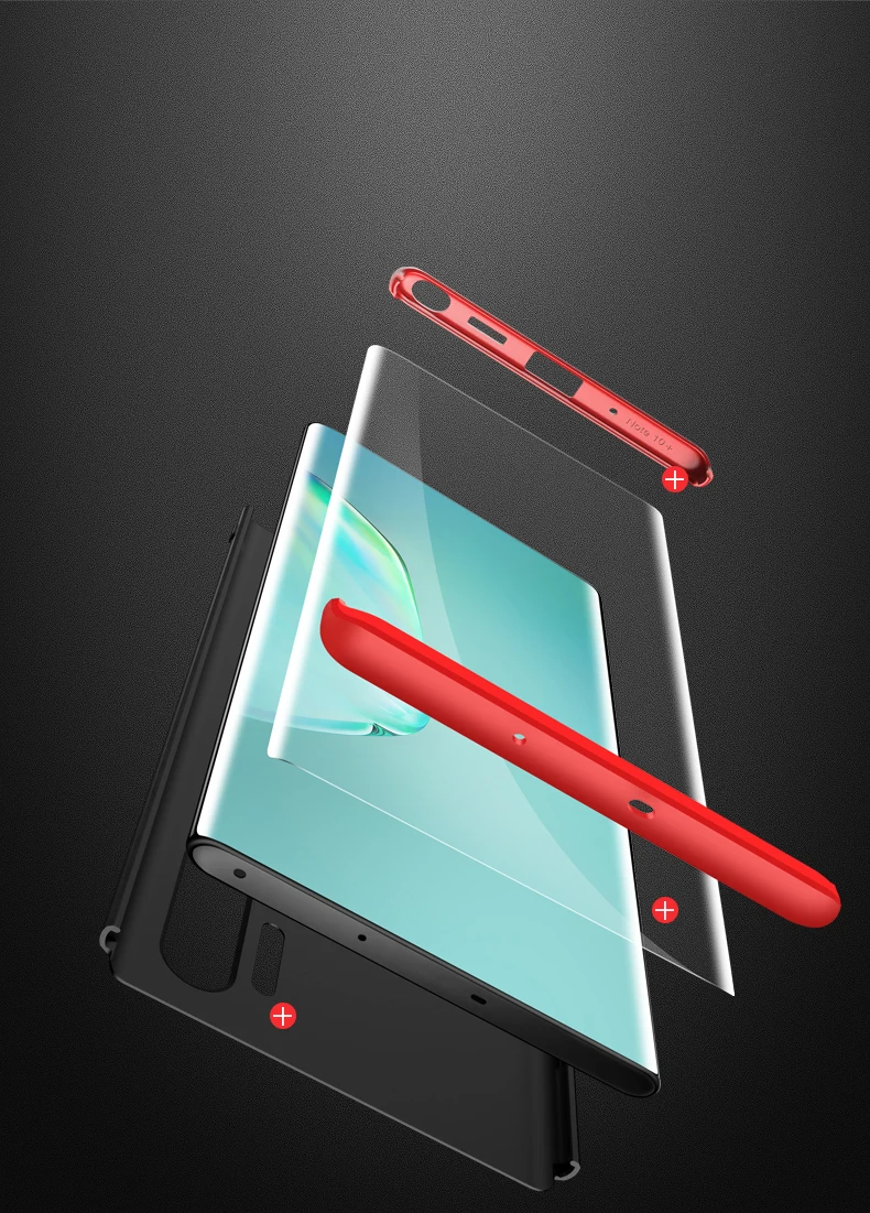 Для samsung Galaxy Note 10 Plus M-N975F чехол жесткий 3 в 1 матовый армированный гибридный защитный чехол для samsung Note10 Plus 5G чехол