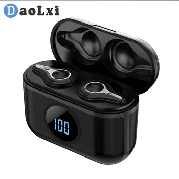 

new Bluetooth earphone Bluetooth Stereo Earphone Wireless IPX7 Waterproof Touch Earbuds Headset LED Display Microphone noise