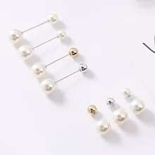 Южная Корея аксессуары для ванной комнаты pi Цзянь kou брошь для одежды Размеры брошь Для женщин элегантный круглый жемчуг костюм брошь булавка для воротника в форме английская булавка
