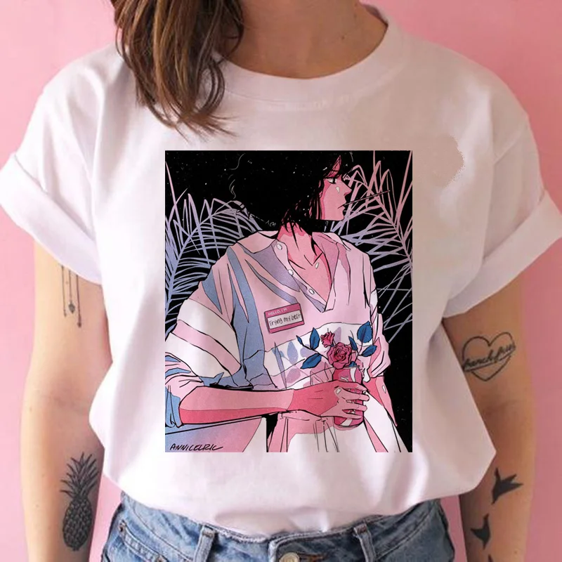 vaporwave aesthetic t shirt women korean grunge ulzzang tshirt kawaii 90s harajuku t-shirt female streetwear japanese top tee - Цвет: 727