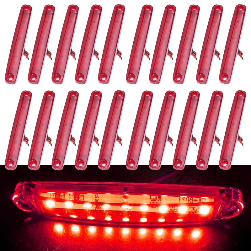 

20pcs Car Truck Trailer 9 LED Lights Lamps Bulbs Auto Trailer Side Marker Light Lamp DC 24V Automotive LED Lights Universal