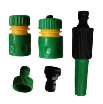 

5 Pcs Garden Hosepipe Fittings Set Hose Head Spray Nozzle Connector Gun Adaptors