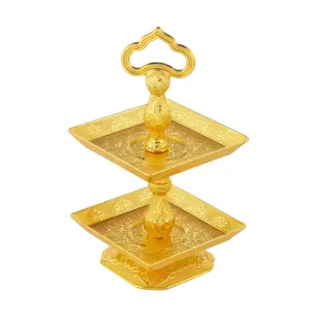 

Authentic Cookies Stand Kitchen Two Tier Fruit Stand Golden Silver Stands Home Decoration