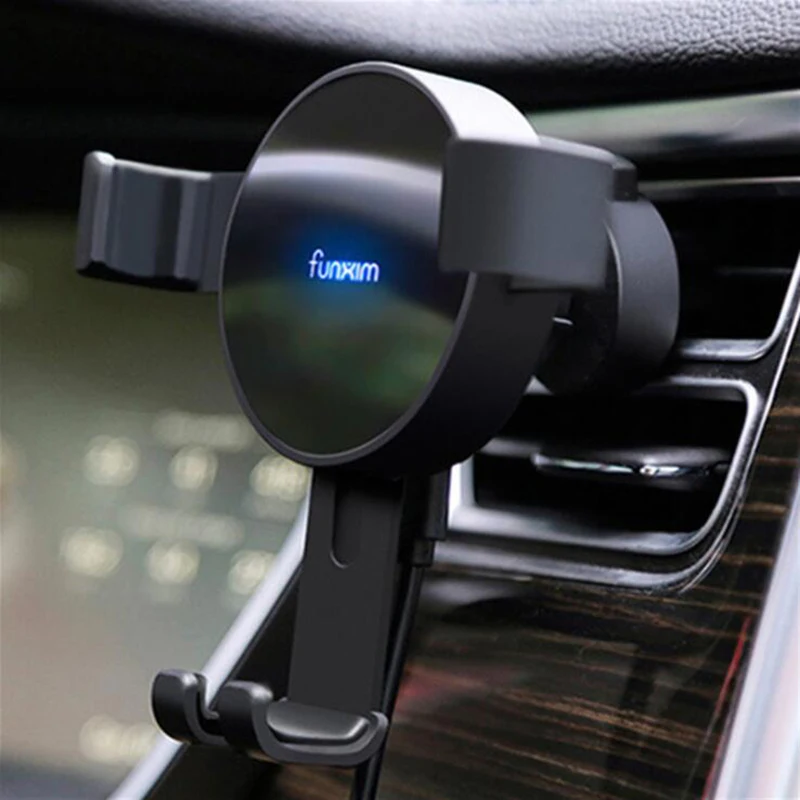 

Car Phone Holder Intelligent Qi Car Wireless Charger Air Vent Mount Mobile Phone Holder for iPhone for Samsung Phone braket