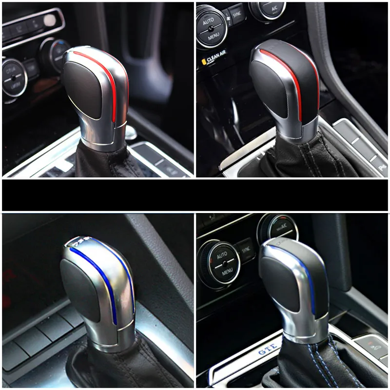 1PCS Chrome Matt With Leather Shift Knob Gear Side Cover DSG <br />Emblem For VW Golf 6 7 R GTI Passat B7 B8 CC R20 Jetta MK6 GLI-in Gear <br />Shift Knob from Automobiles