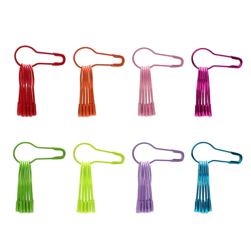 8 Colors 320 Pcs Multi-Colored Small Safety Pin Clothing Tag Gourd Pin  (7)