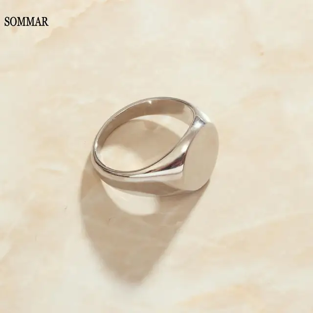 SOMMAR Fashion jewellery charms Gold color size 6 7 8 Girlfriend wedding rings Geometric Circular opal floating charms MNSR894-B