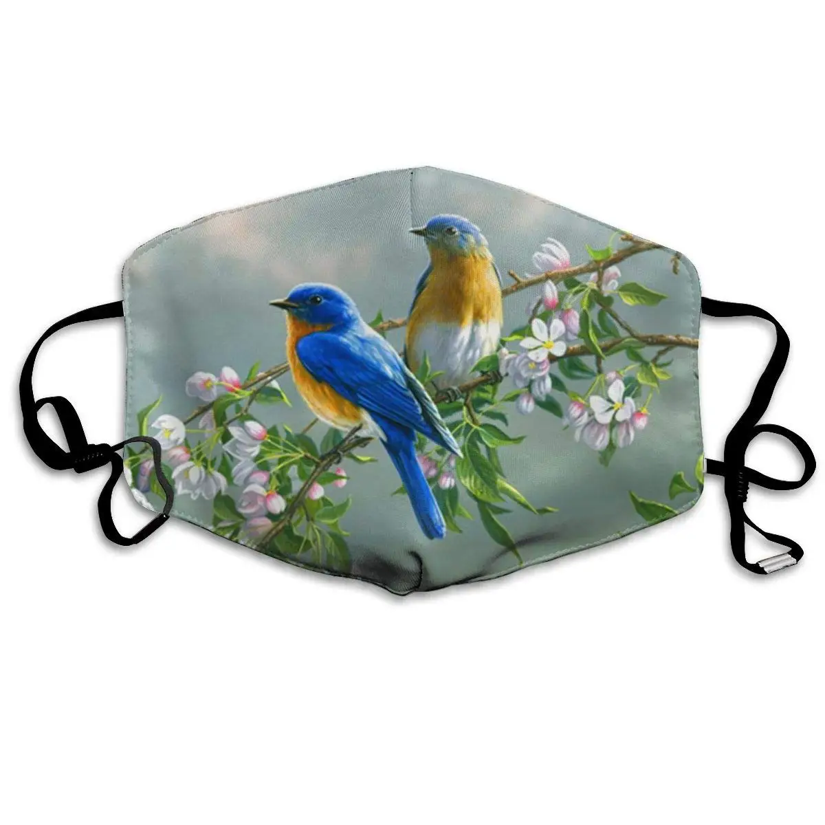 Mouth Mask For Daily Dress Up Cute Birds Painting Illustration Anti-dust Mouth-Muffle Washable Reusable Holiday Half Face | Аксессуары