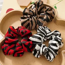 2 шт./компл. Для женщин Scrunchies змея/фонарик, Леопардовый принт, эластичный пояс, резинки для волос, дамские стрейч; прическа хвостик; головная повязка с принтом Сплошной Головные уборы