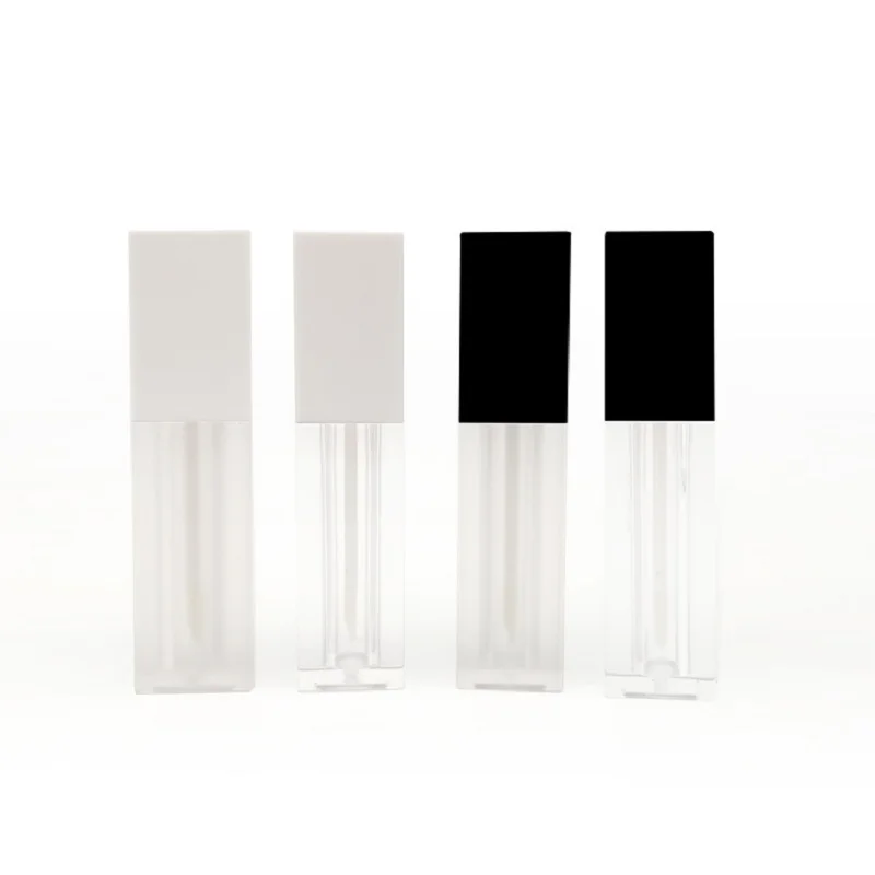 

Empty 5 ML Lip Gloss Containers Plastic Square Frosted Clear Cosmetic Container DIY Makeup Lipstick Lip Gloss Tubes 25 pcs/lot
