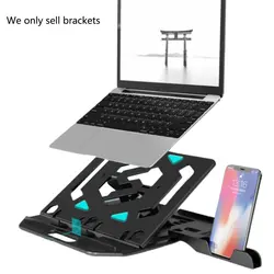 Suporte para notebook dobrável, ajustável, antiderrapante, 360 graus, rotativo, para laptop