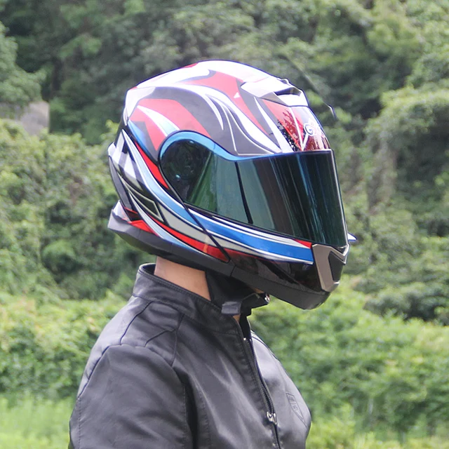 Winter Motorcycle Helmet Double Lens 