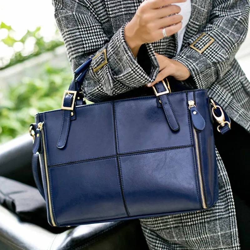 

2019 New High-quality PU Fashion Stitching Hand Shoulder In Bag Women Handbag Sac A Main Femme Bolsa Feminina