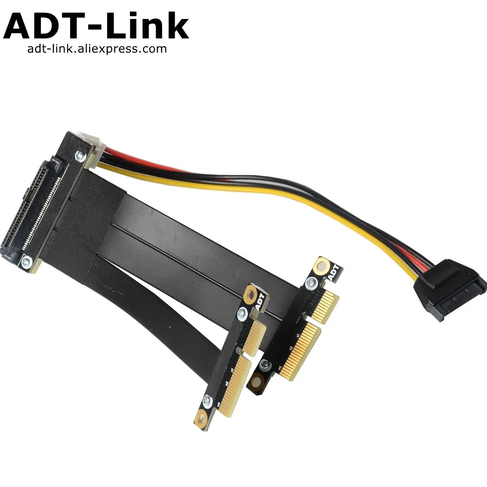 Nvme Duplo-porto Ssd Cabo U.2 u2 para Pci-e 3.0 Sff8639 Duplo-porto Nvme Pcie Cabo de Extensão
