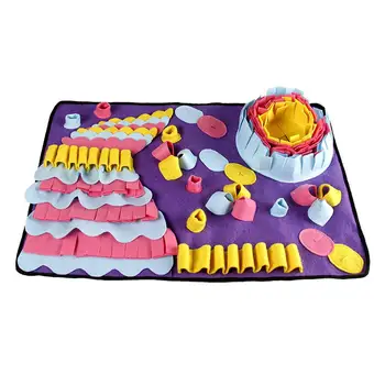 

Non-woven Mat Dog Feeding Mat Sniffing Pad Non Slip Activity Foraging Skill Energy Stress Release Training Pet Nose Work Blanket