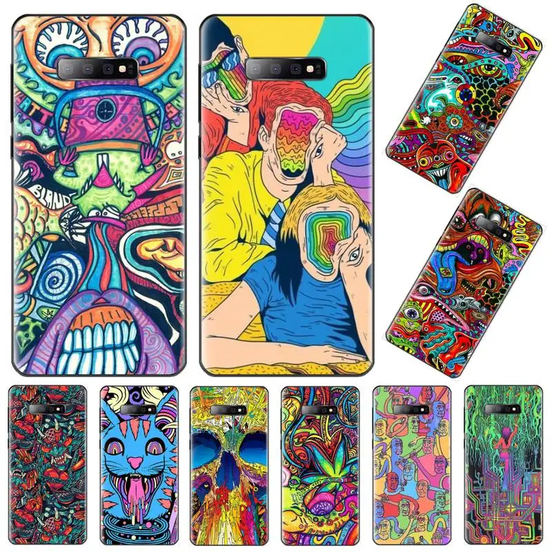 

Colourful Psychedelic Trippy Art Phone Case For Samsung galaxy S 7 8 9 10 20 edge A 6 10 20 30 50 51 70 note 10 plus